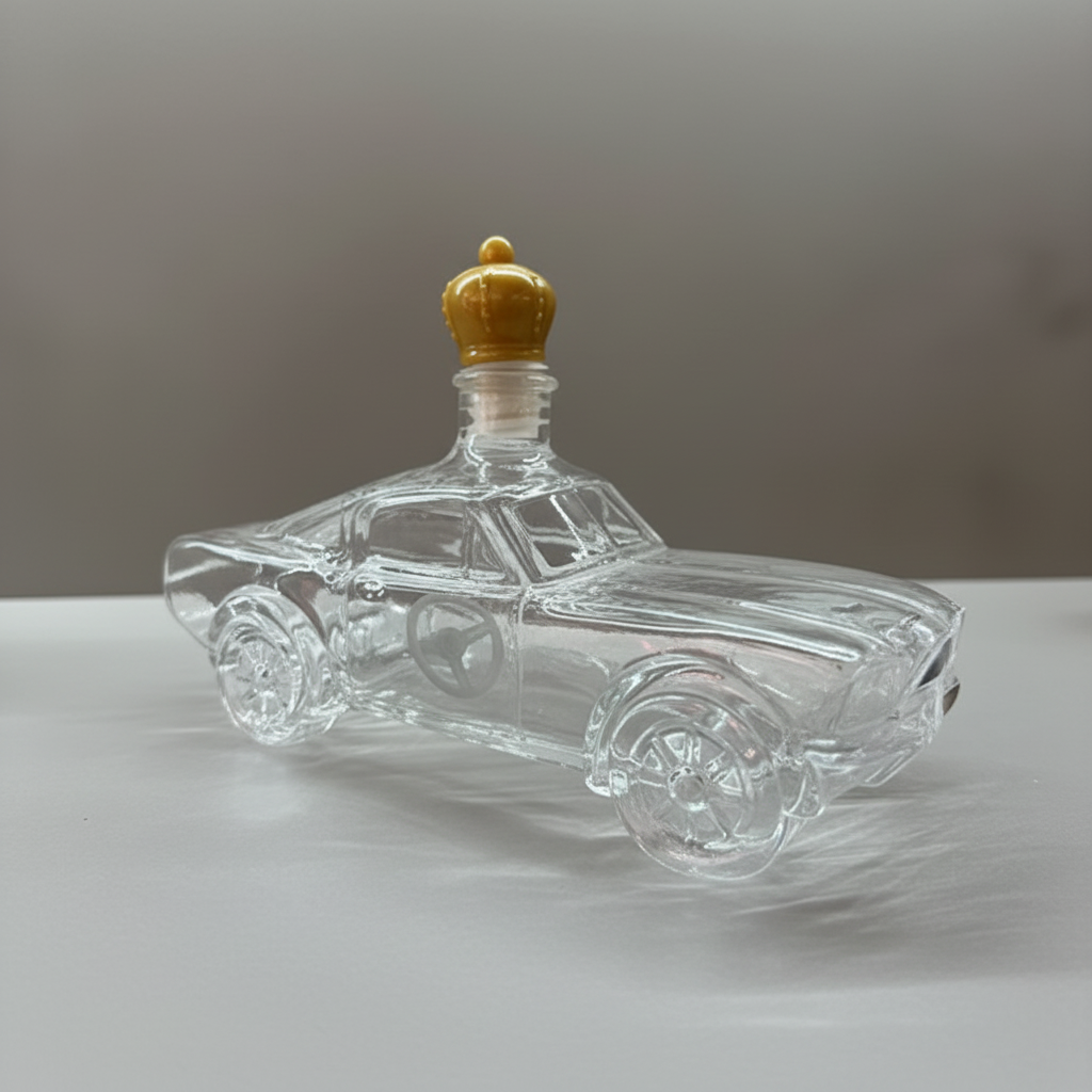 Whiskey-Dekanterglas in Autoform für Heimbar-Dekor | Temsk
