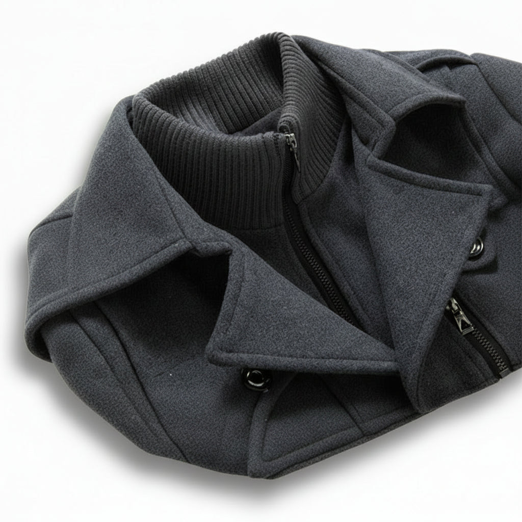 Men's Insulated Blend Winter Trench Coat Long Jacket | Temsk
