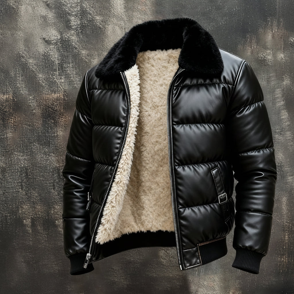 Winter-Pufferjacke mit hohem Kragen und winddichter Außenbekleidung | Temsk