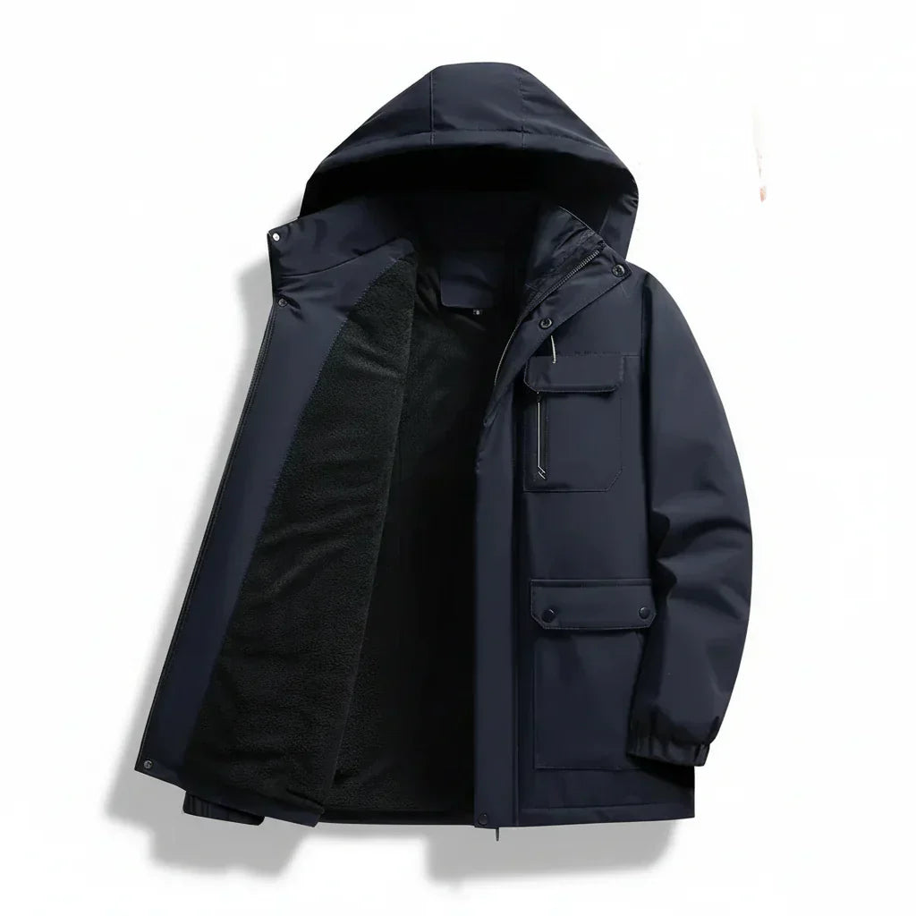 Men's Waterproof Winter Coat With Quilted Down For Cold Weather | Temsk