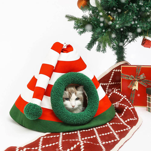 HolidayHaven Soft Christmas Cat Bed Official Temsk Brand