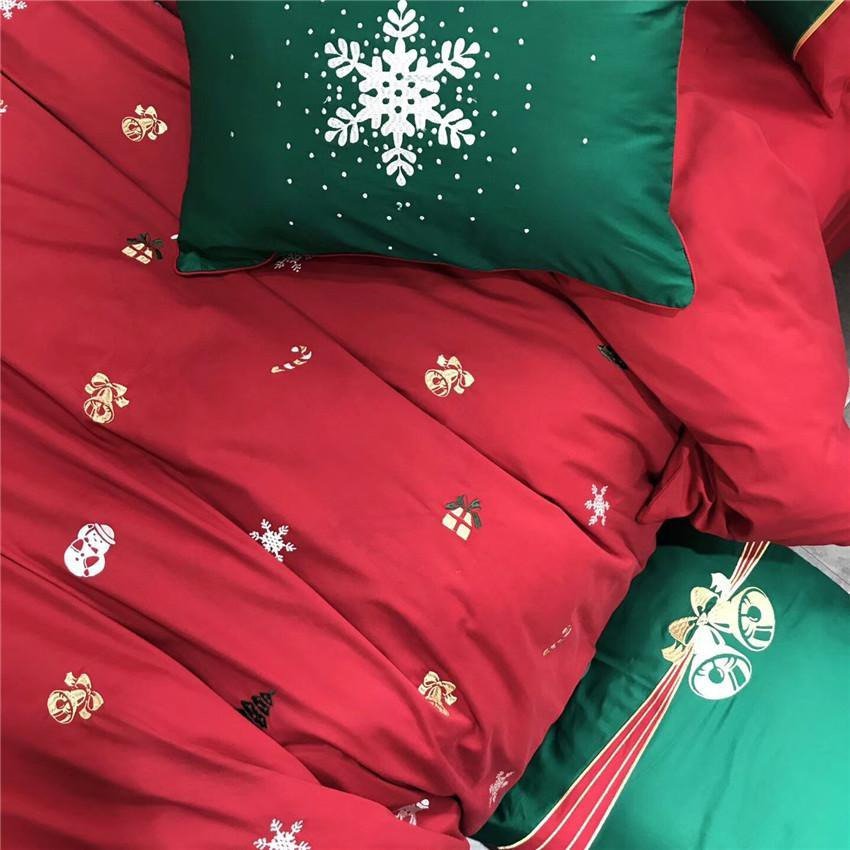 NordicLoom Christmas Bedding Set From 100 Percent Egyptian Cotton With Percale Weave | Temsk
