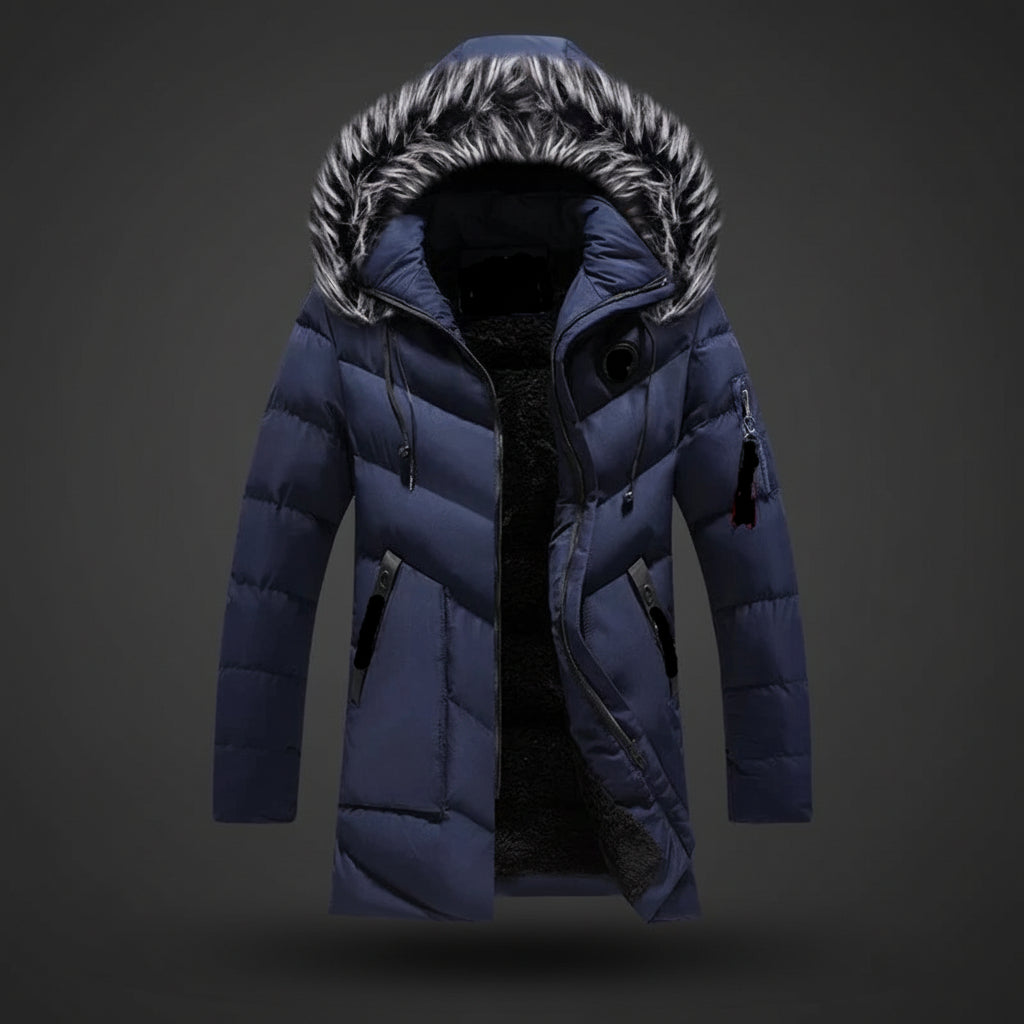 Men's Hooded Winter Coat With Soft Lined Interior Warmth | Temsk