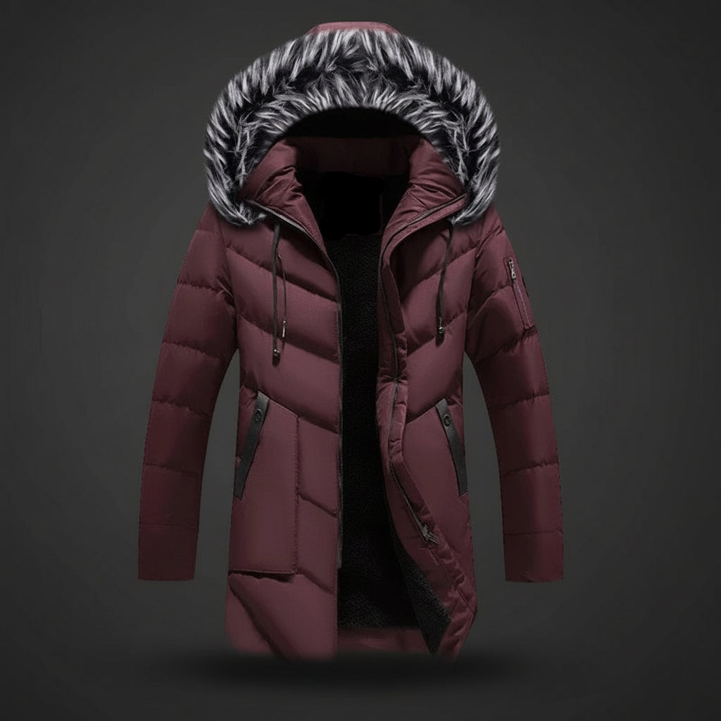 Men's Hooded Winter Coat With Soft Lined Interior Warmth | Temsk