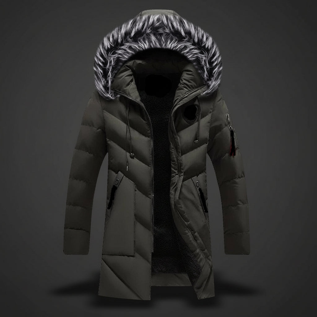Men's Hooded Winter Coat With Soft Lined Interior Warmth | Temsk