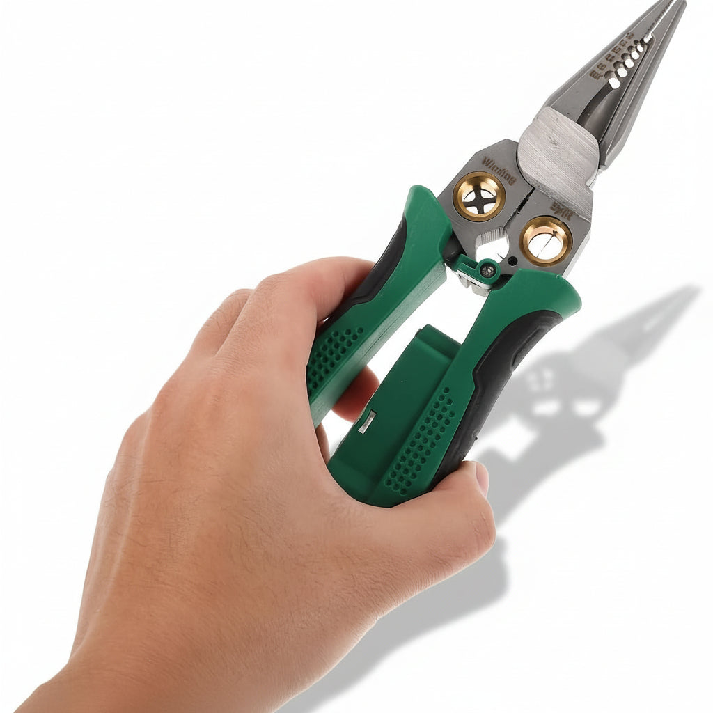 Temsk Voltage Detector Wire Stripper And Crimping Pliers For Electrical Work