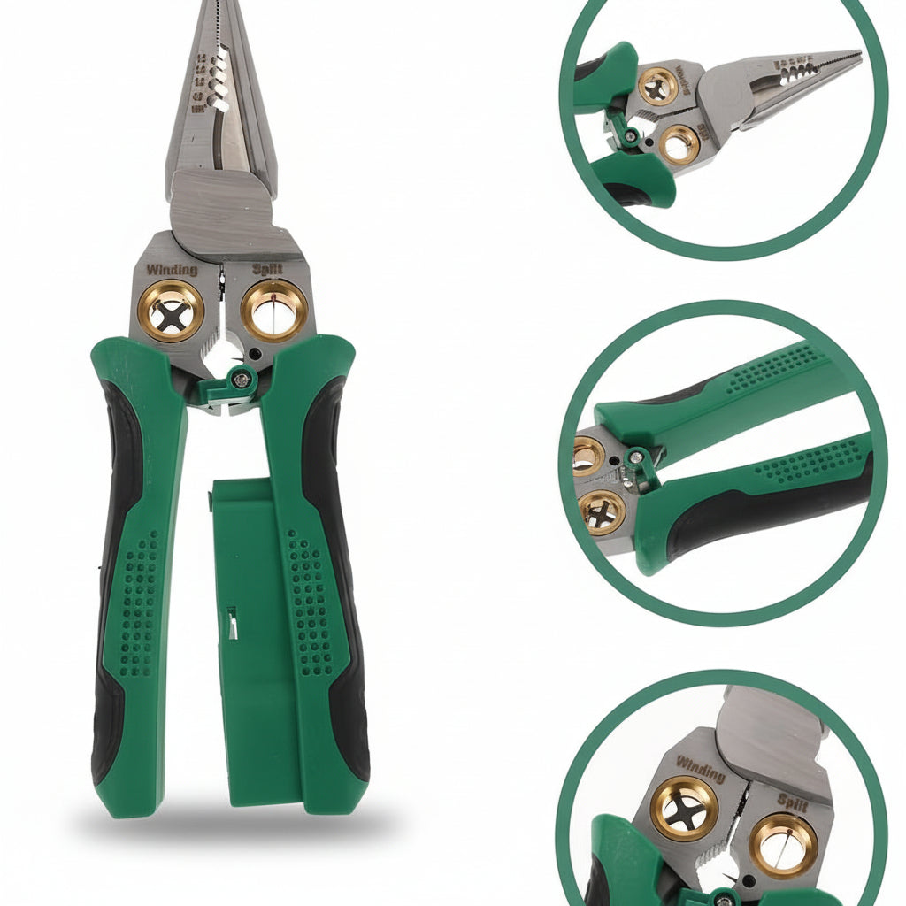 Temsk Voltage Detector Wire Stripper And Crimping Pliers For Electrical Work