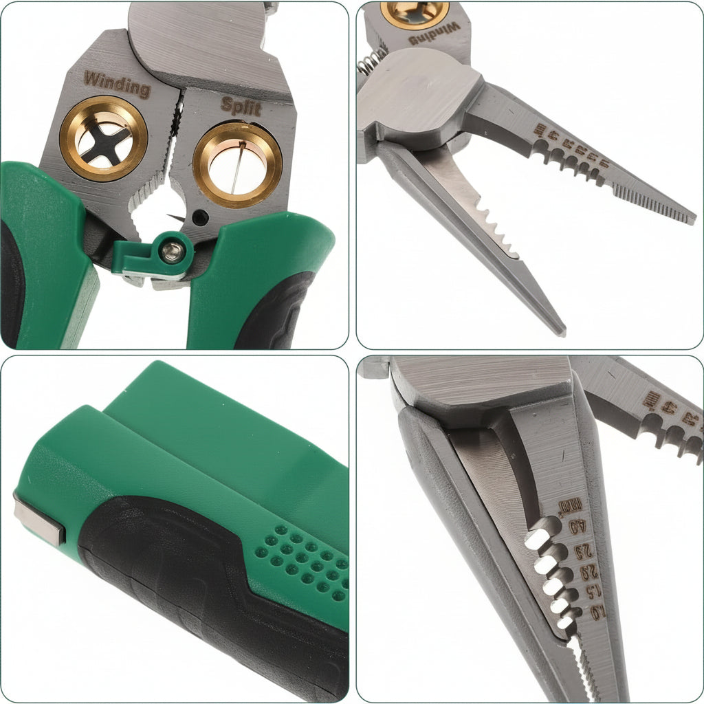 Temsk Voltage Detector Wire Stripper And Crimping Pliers For Electrical Work