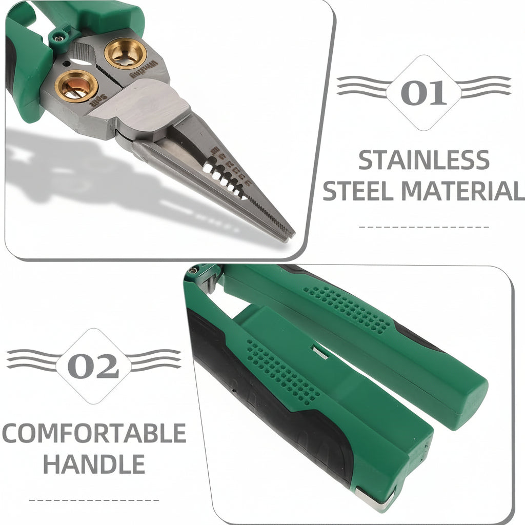 Temsk Voltage Detector Wire Stripper And Crimping Pliers For Electrical Work