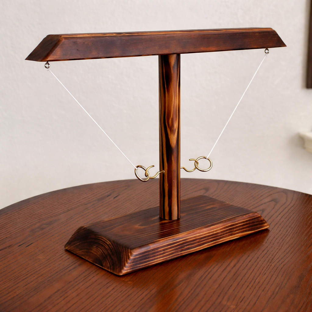 Wooden Ring Toss Party Game With Hook For Tabletop Fun Time | Temsk