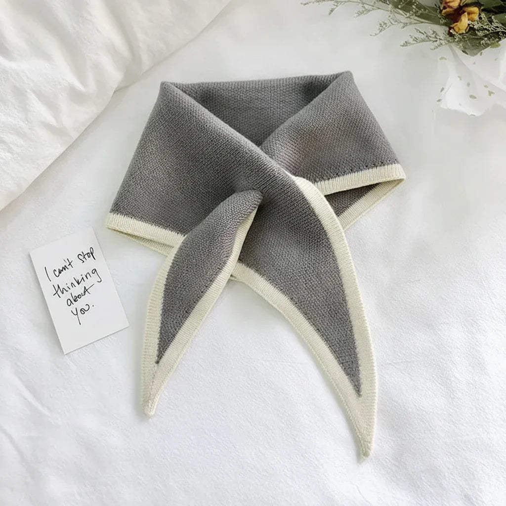 Retro Lightweight Scarf With Contrasting Border For Everyday Neckwear | Temsk