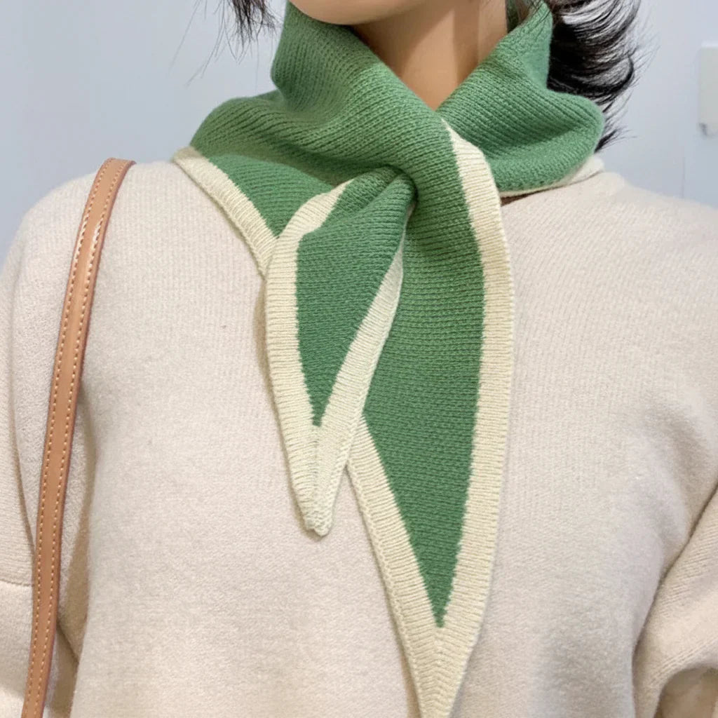 Retro Lightweight Scarf With Contrasting Border For Everyday Neckwear | Temsk