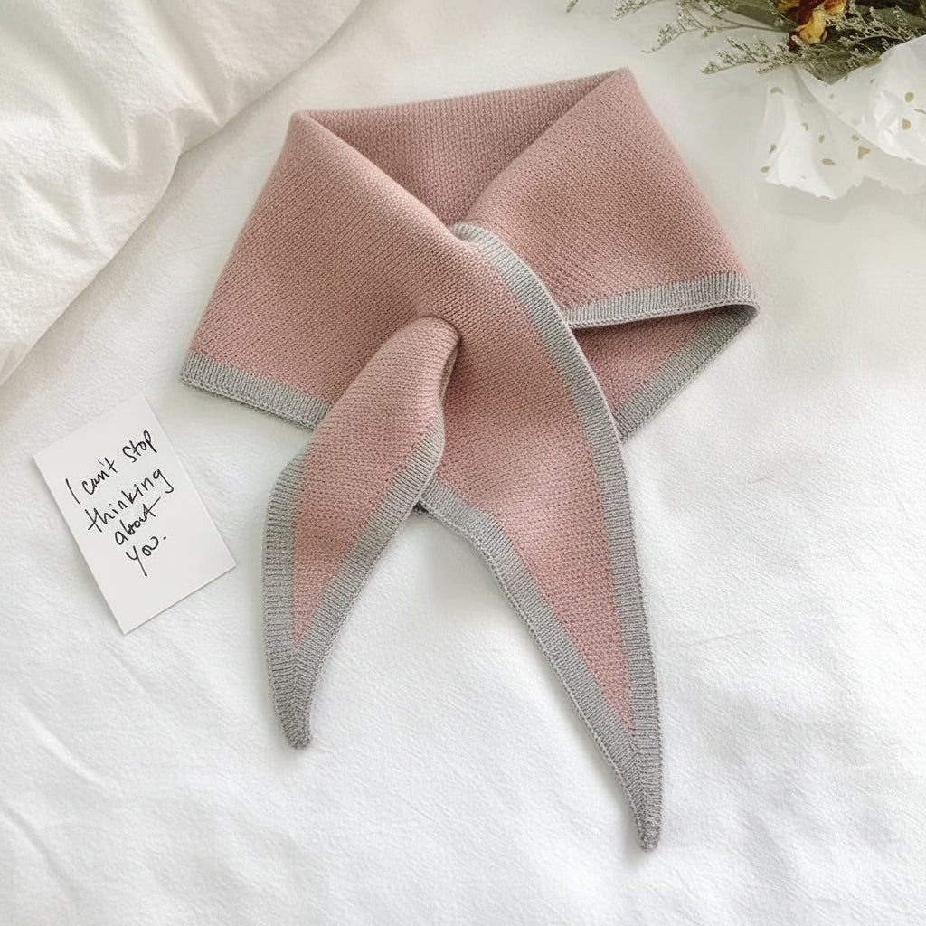 Retro Lightweight Scarf With Contrasting Border For Everyday Neckwear | Temsk