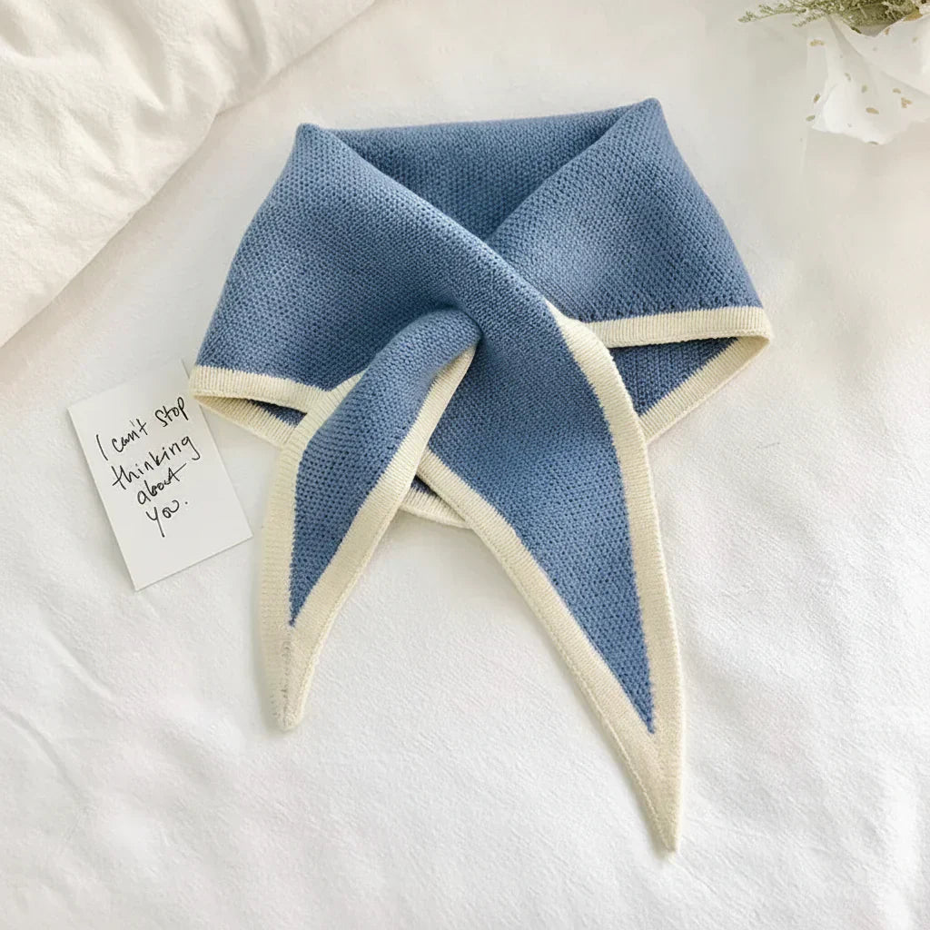 Retro Lightweight Scarf With Contrasting Border For Everyday Neckwear | Temsk
