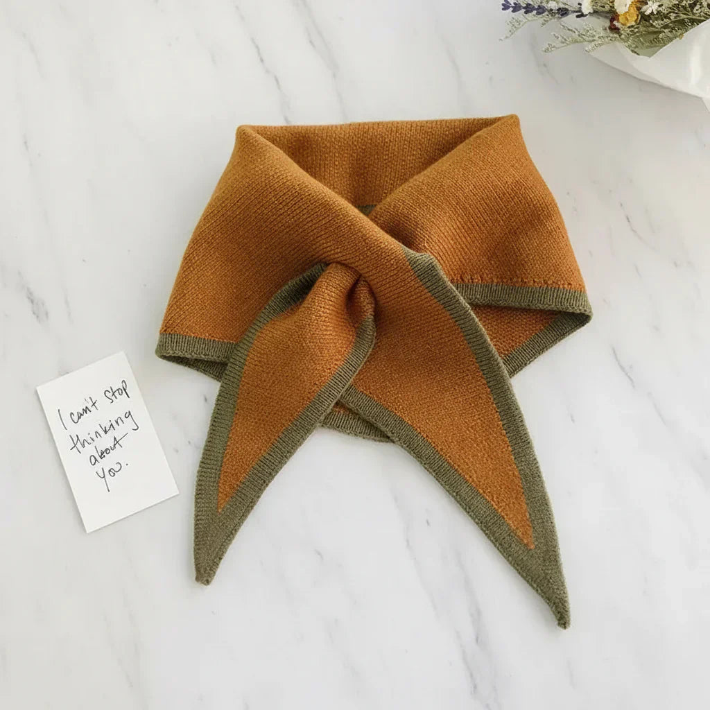 Retro Lightweight Scarf With Contrasting Border For Everyday Neckwear | Temsk