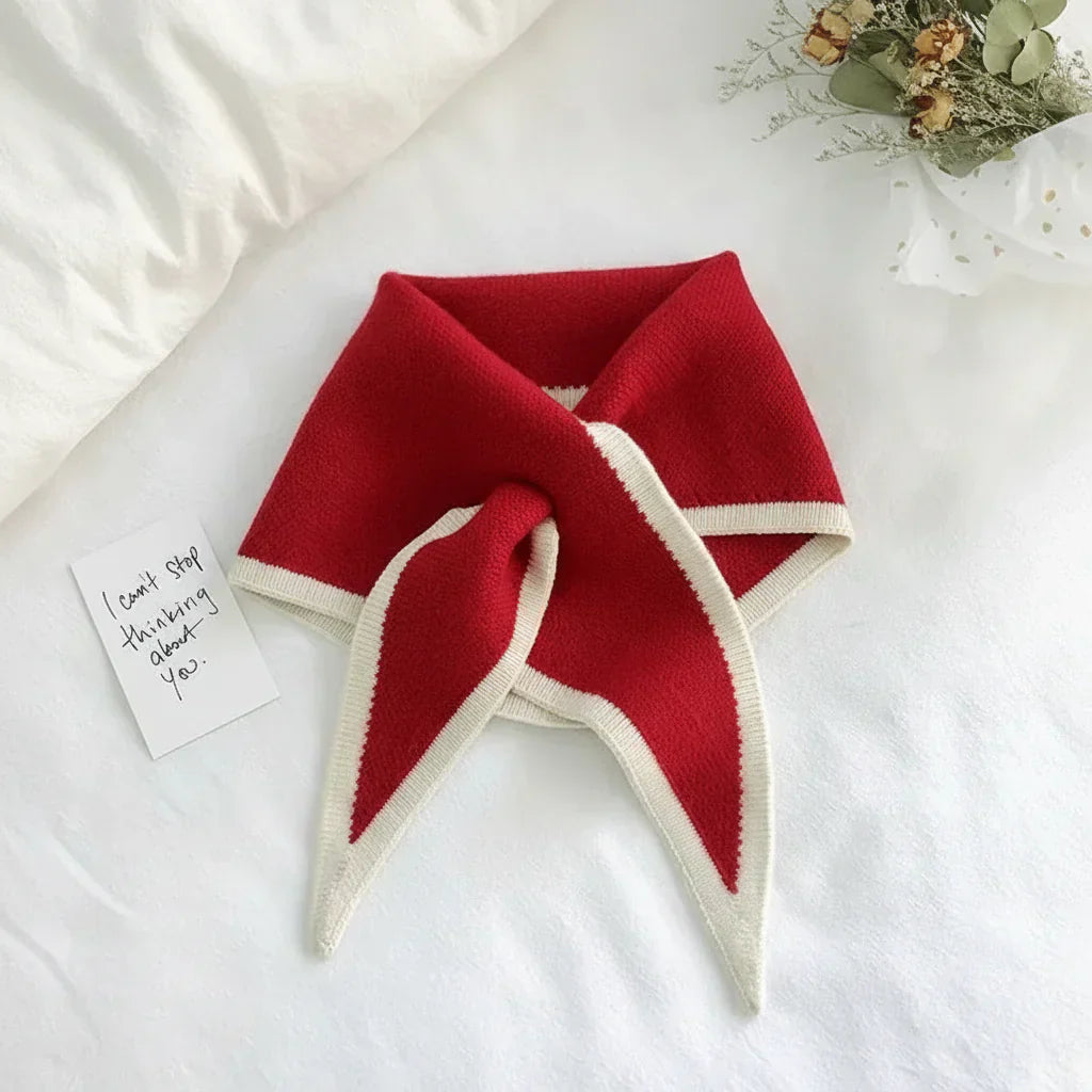 Retro Lightweight Scarf With Contrasting Border For Everyday Neckwear | Temsk