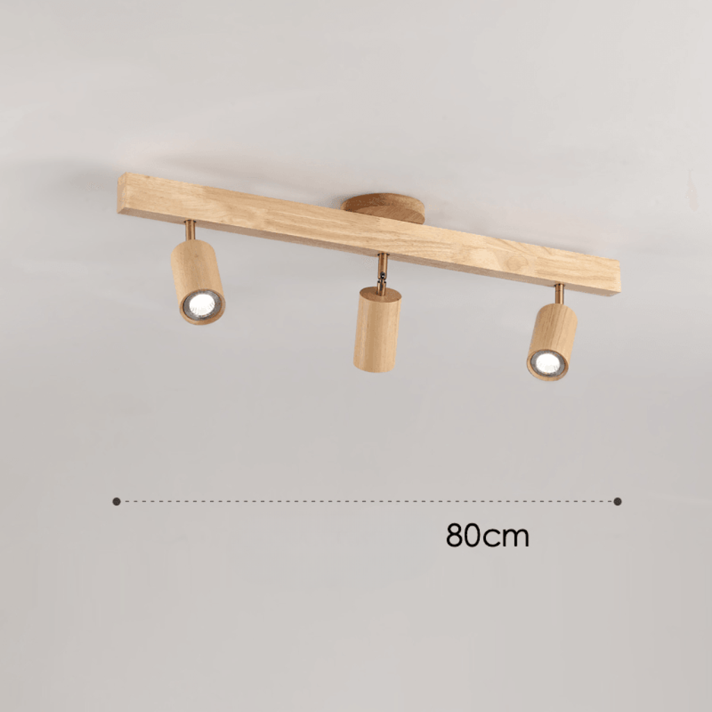WoodLumen Minimalist Solid Wood LED Ceiling Lamp With Adjustable Direction | Temsk