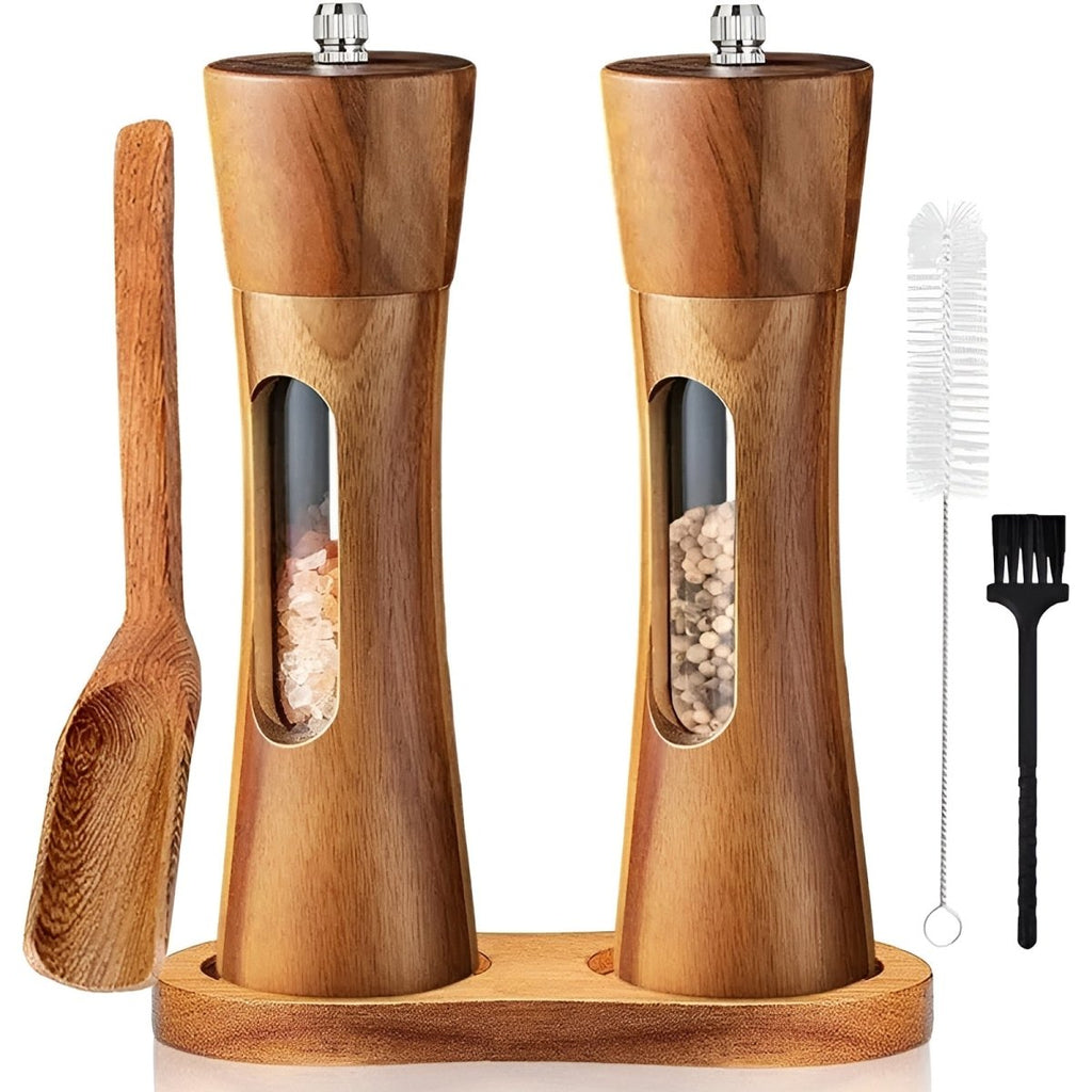 Dřevěné mlýnky na sůl a pepř WoodViva pro přesné kořenění | Temsk
