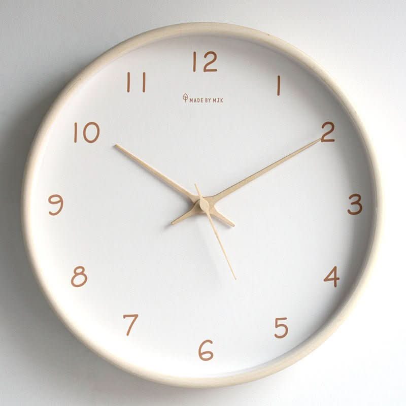 Serenewood Quiet Wooden Wall Clock With Battery Operation | Temsk