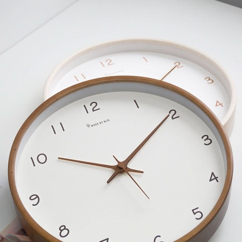 Serenewood Quiet Wooden Wall Clock With Battery Operation | Temsk