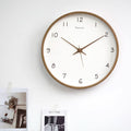 Serenewood Quiet Wooden Wall Clock With Battery Operation | Temsk