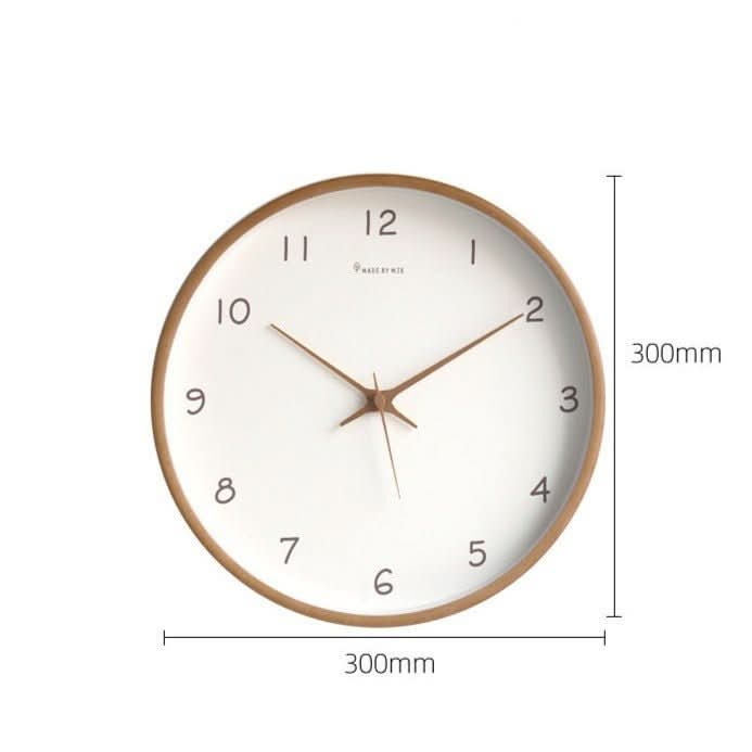 Serenewood Quiet Wooden Wall Clock With Battery Operation | Temsk