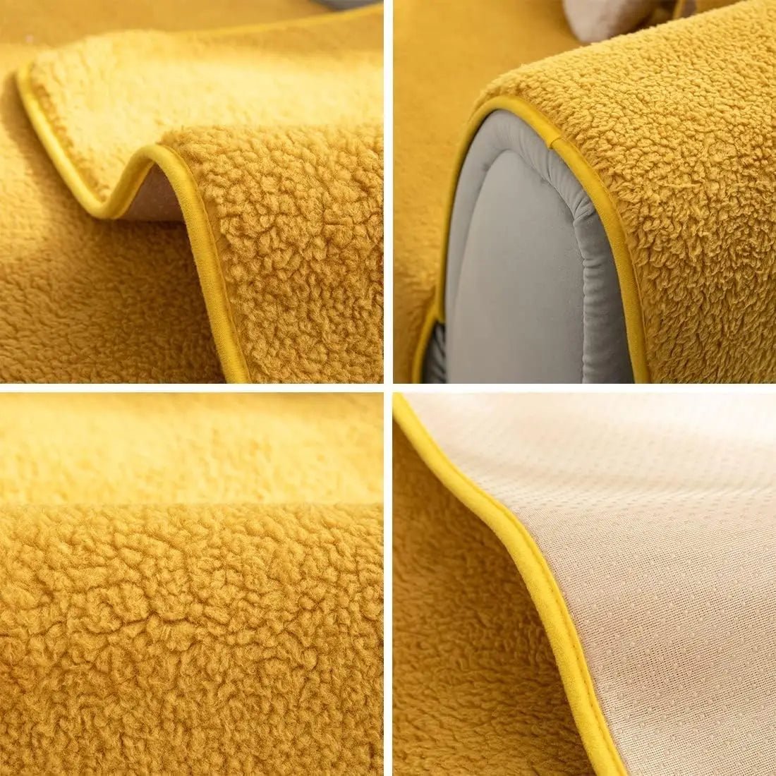 LambLoom Plush Sofa Cover With Lambswool For Warmth And Protection | Temsk