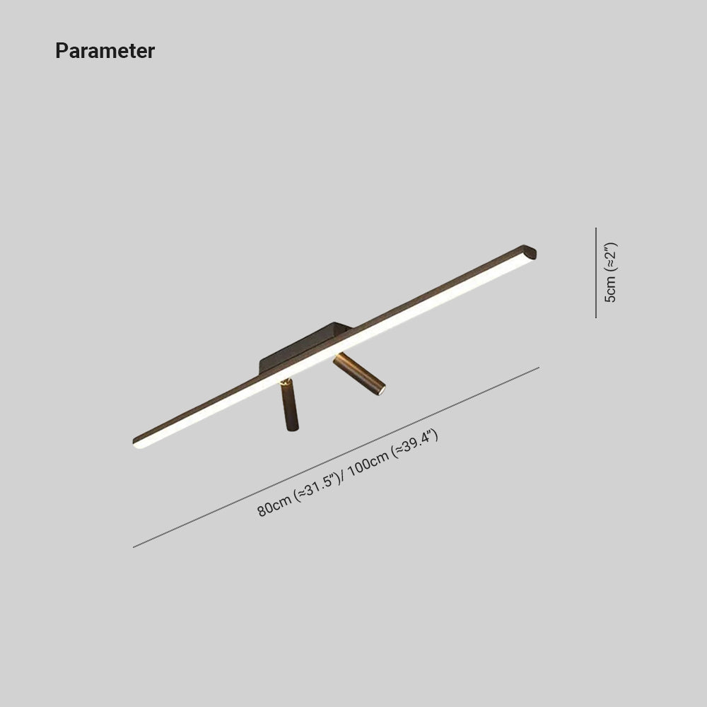 Černé lineární LED stropní světlo s nastavitelnými reflektory 80–100 cm | Temsk