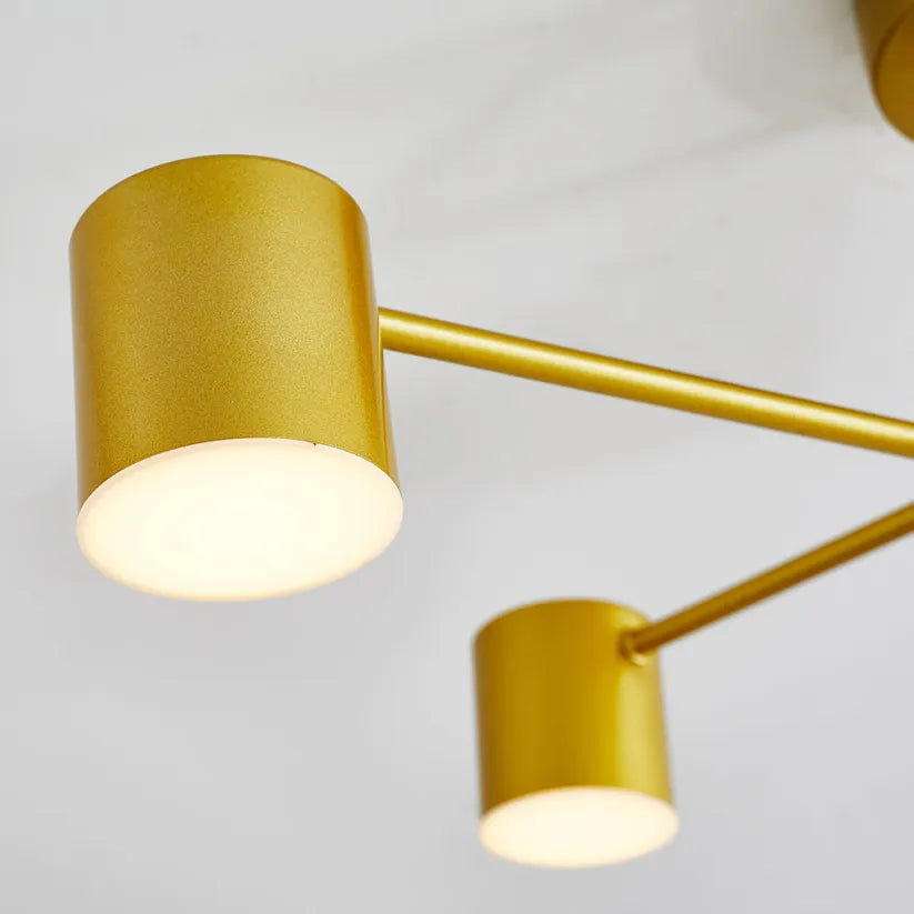Six Light Adjustable LED Ceiling Lamp Black Modern Design | Temsk