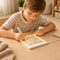 Kinder-Schreibtablet mit LED-Beleuchtung und wiederverwendbarer Oberfläche für Kunst | Temsk