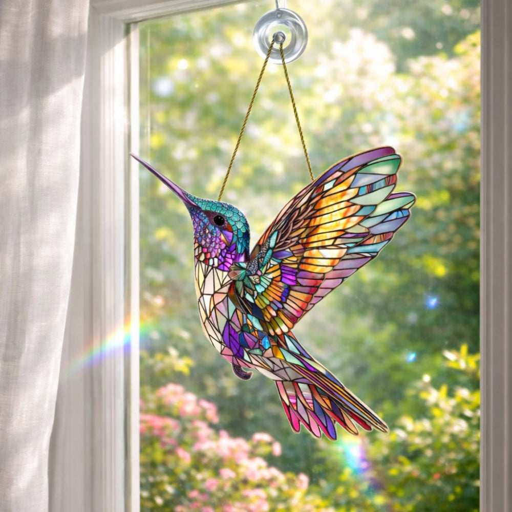 Kolibri-Fenster-Suncatcher Wandkunst zum Aufhängen | Temsk