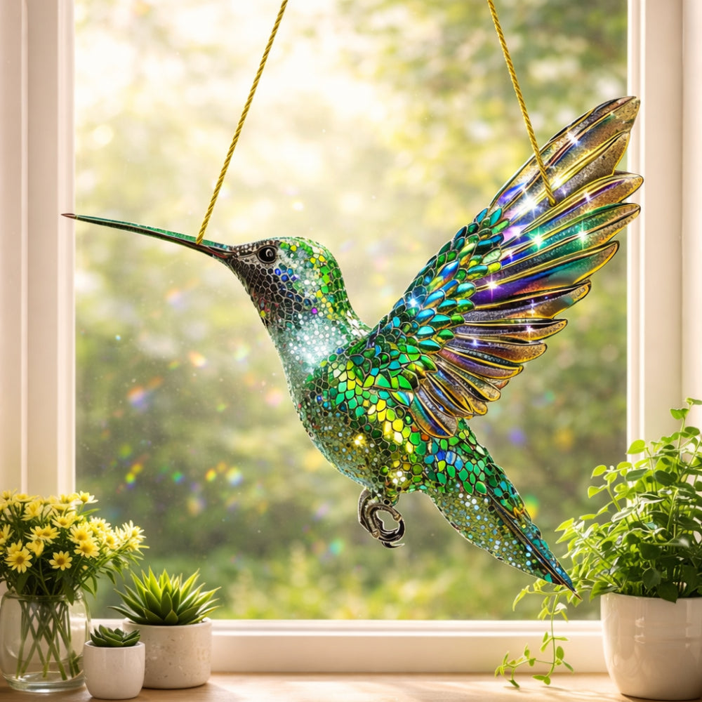 Kolibri-Fenster-Suncatcher Wandkunst zum Aufhängen | Temsk
