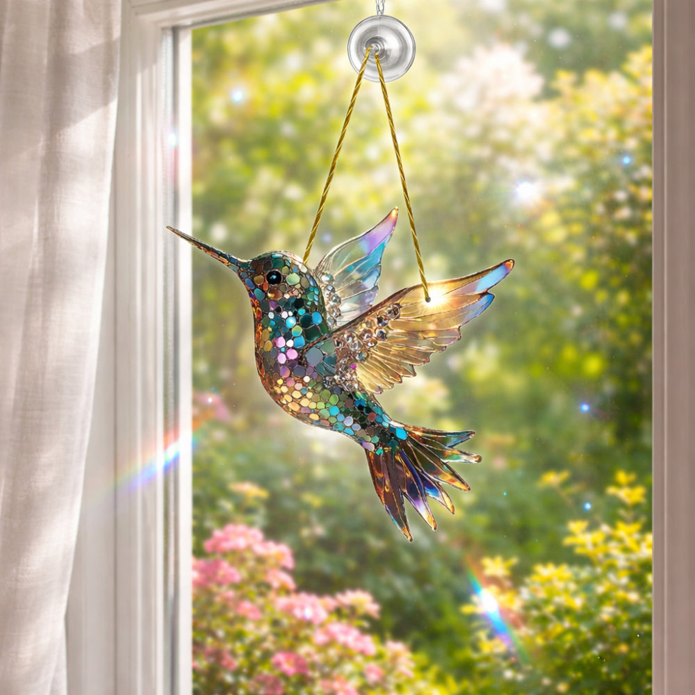 Kolibri-Fenster-Suncatcher Wandkunst zum Aufhängen | Temsk
