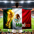 Mexiko-Flagge Fußballumhang Banner für Spieltag, große Flagge | Temsk