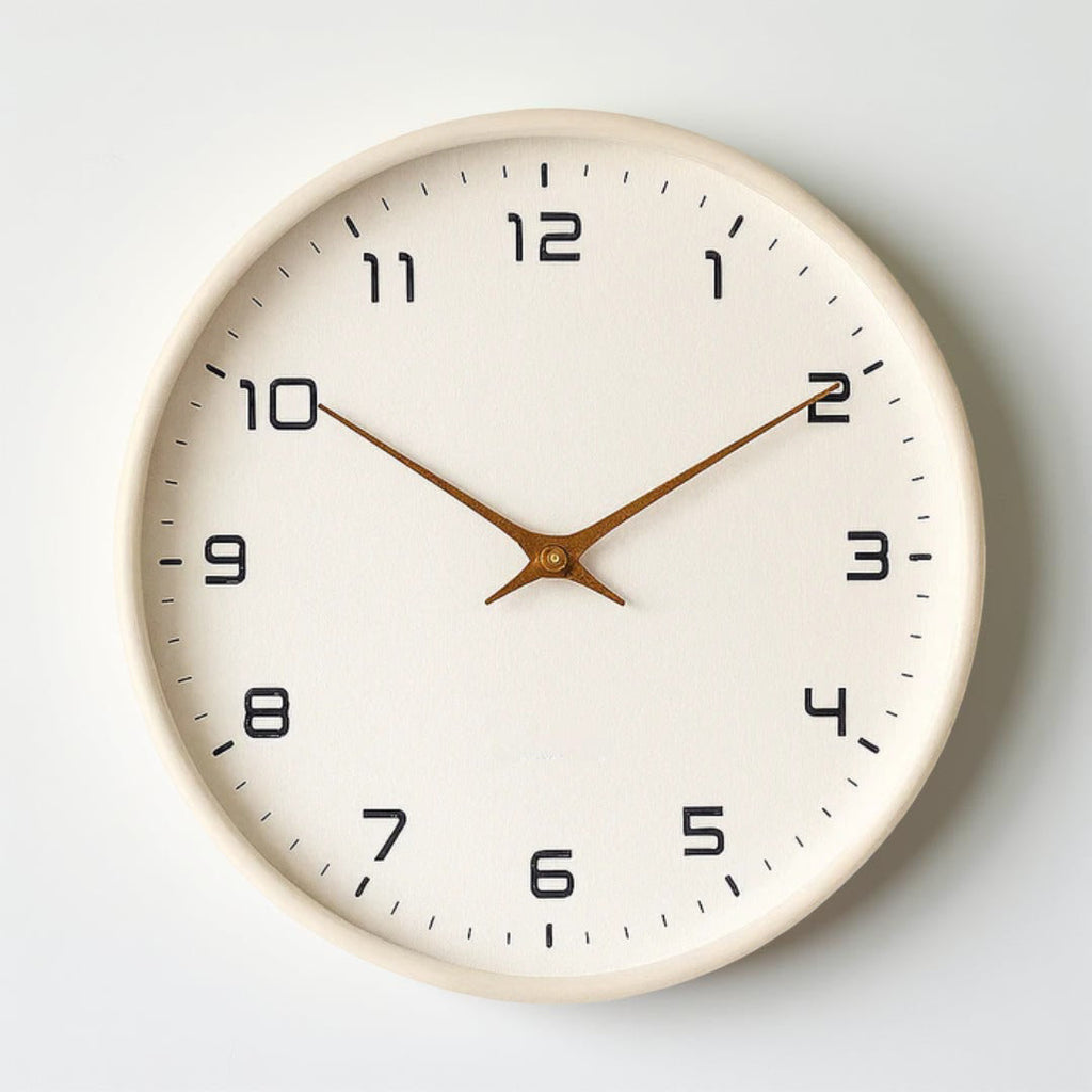 Minimalistische Holzwanduhr mit geräuschlosem Quarzwerk | Temsk