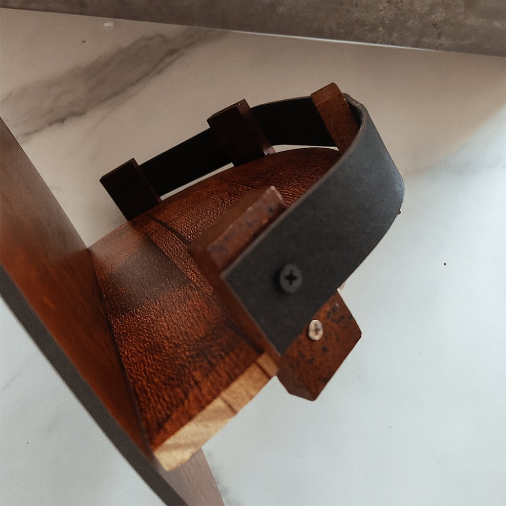 Mensola da Parete a Forma di Barile Circolare in Legno per Bottiglie e Ornamenti | Temsk