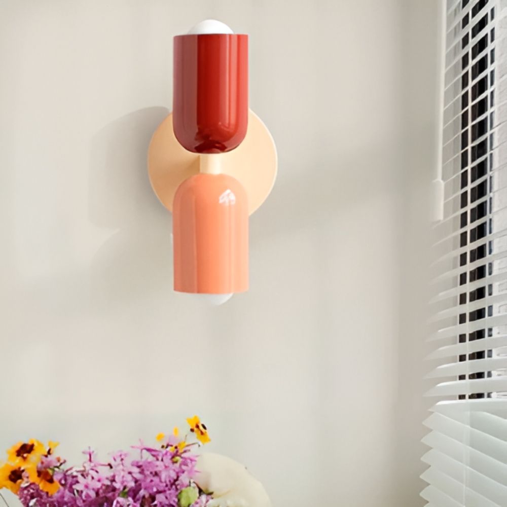 Nordische Metall-Wandleuchte mit doppelseitigem LED-Schirm, moderne Wohnbeleuchtung | Temsk