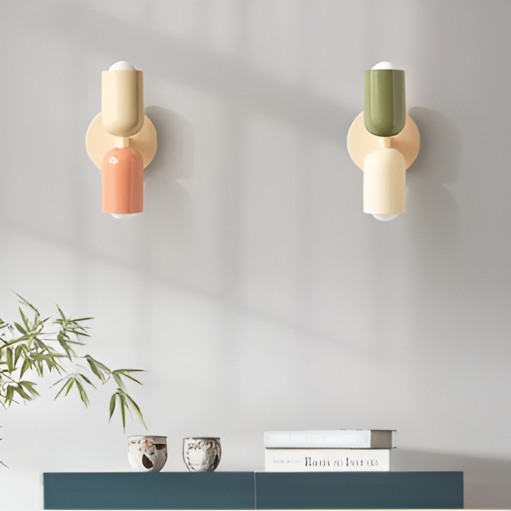 Nordische Metall-Wandleuchte mit doppelseitigem LED-Schirm, moderne Wohnbeleuchtung | Temsk