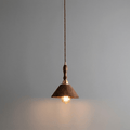 Valnøddetræ kegle pendellampe, moderne design, 12 tommer | Temsk
