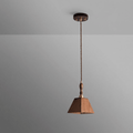 Pyramid Pendant Light Fixture In Walnut Wood, Modern Design, 12 Inches | Temsk