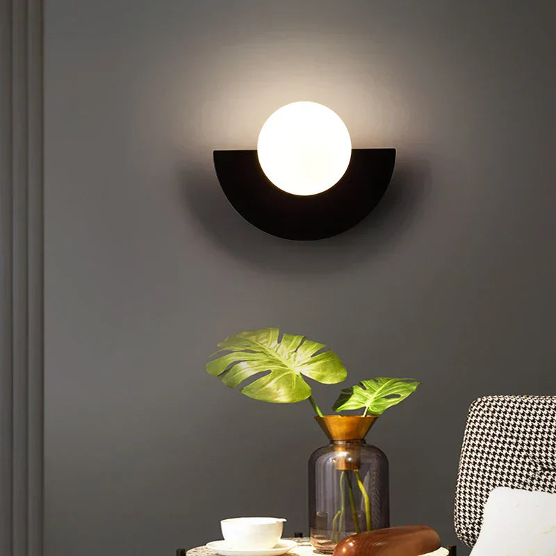 GlacialGlow Nordic Wall Light With LED Accent For Modern Interiors | Temsk