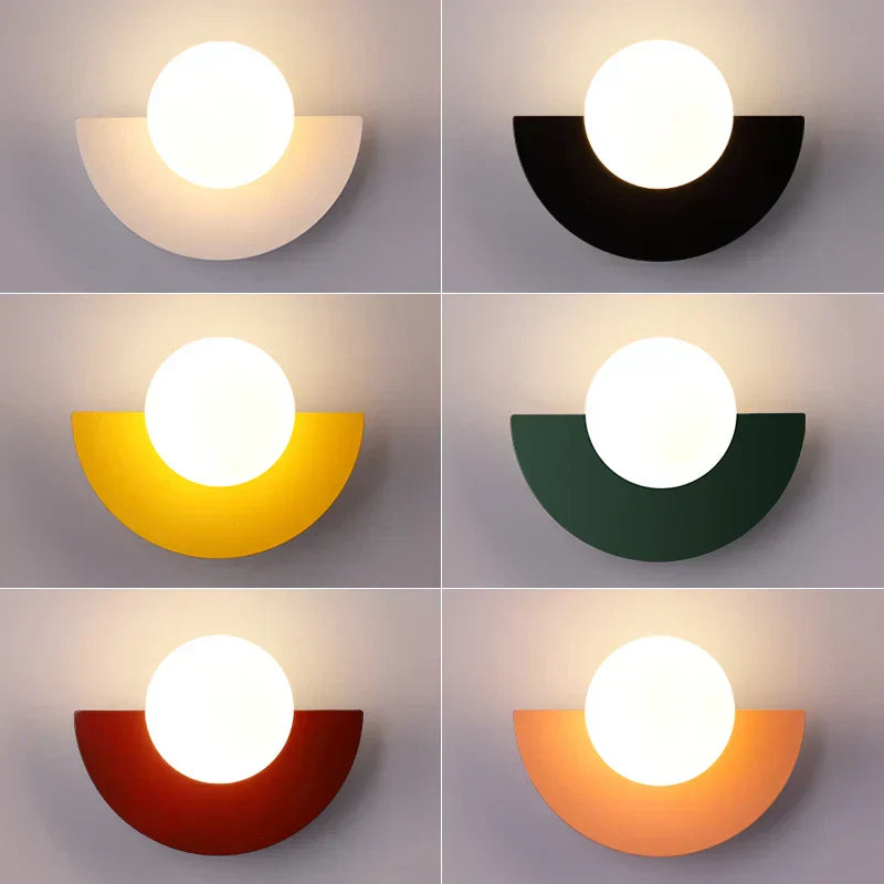 GlacialGlow Nordic Wall Light With LED Accent For Modern Interiors | Temsk