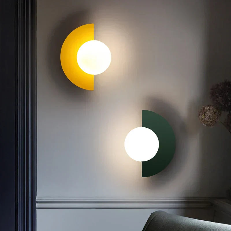 GlacialGlow Nordic Wall Light With LED Accent For Modern Interiors | Temsk