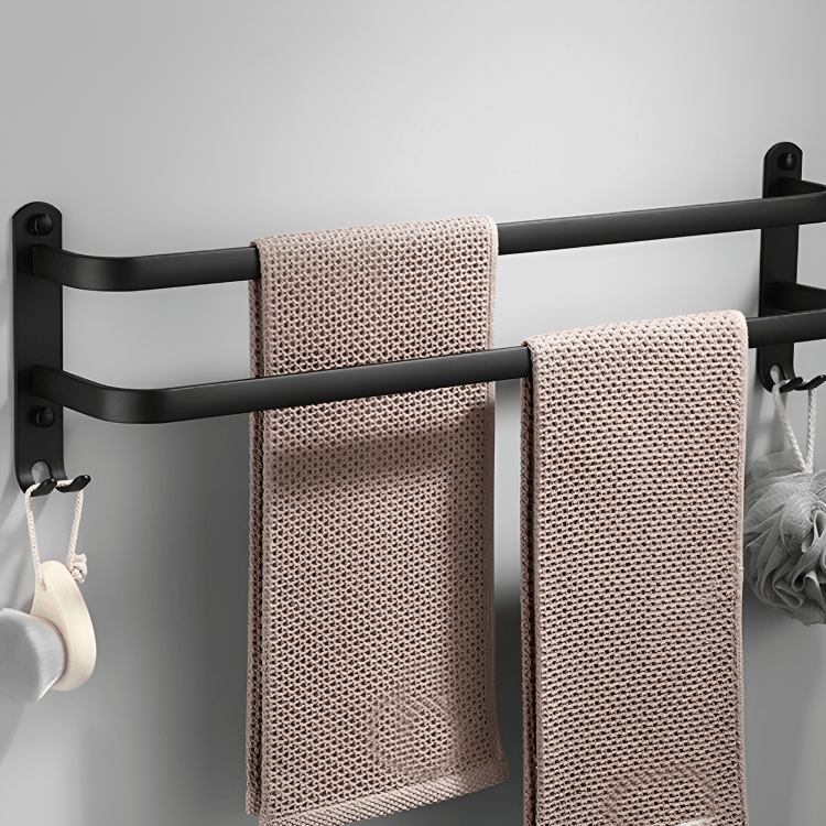 AeroShelf Wall-Mounted Aluminum Bathroom Rack For Towels And Accessories | Temsk