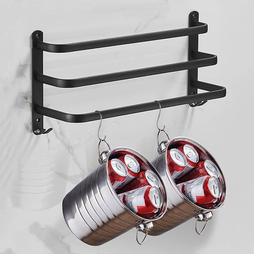 AeroShelf Wall-Mounted Aluminum Bathroom Rack For Towels And Accessories | Temsk