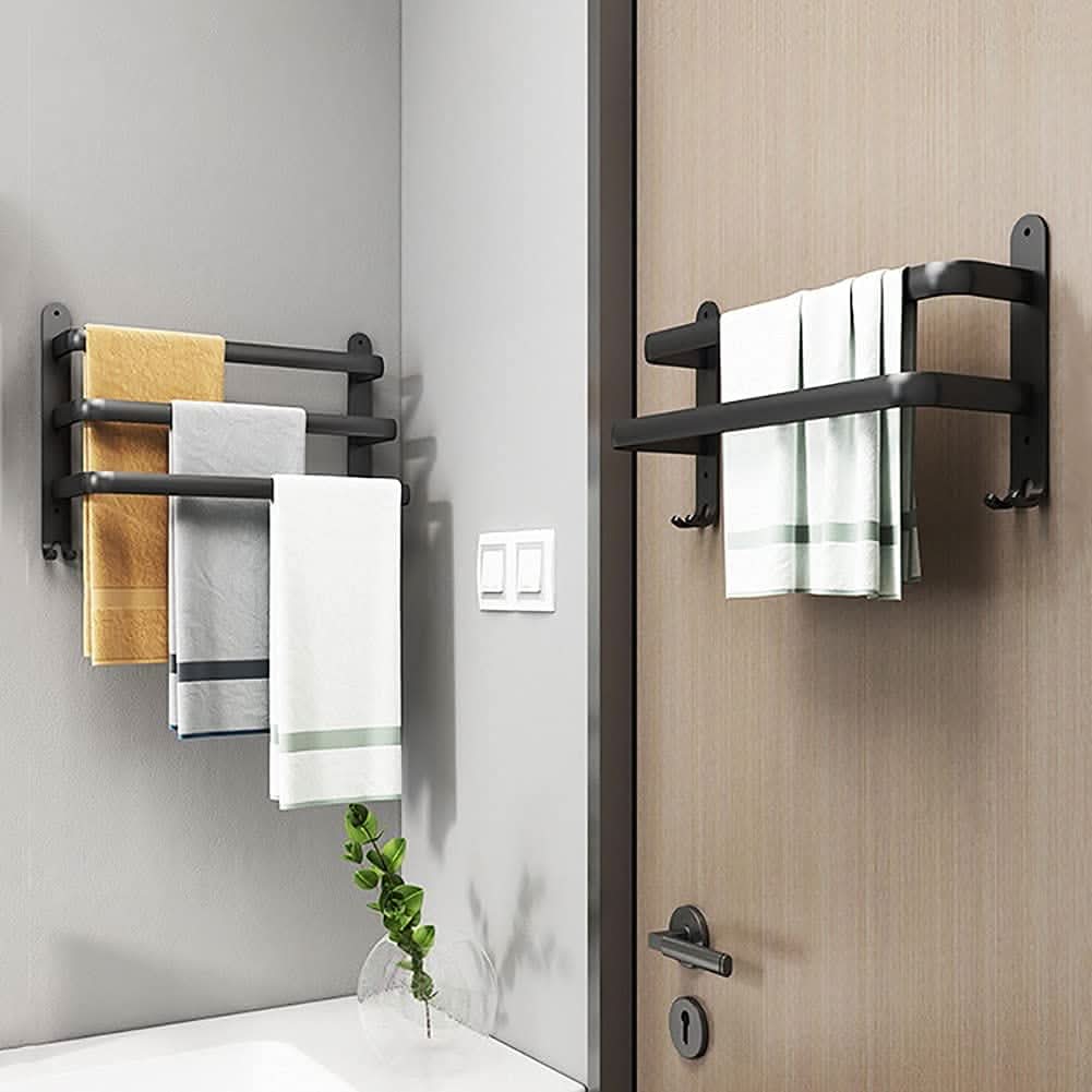 AeroShelf Wall-Mounted Aluminum Bathroom Rack For Towels And Accessories | Temsk