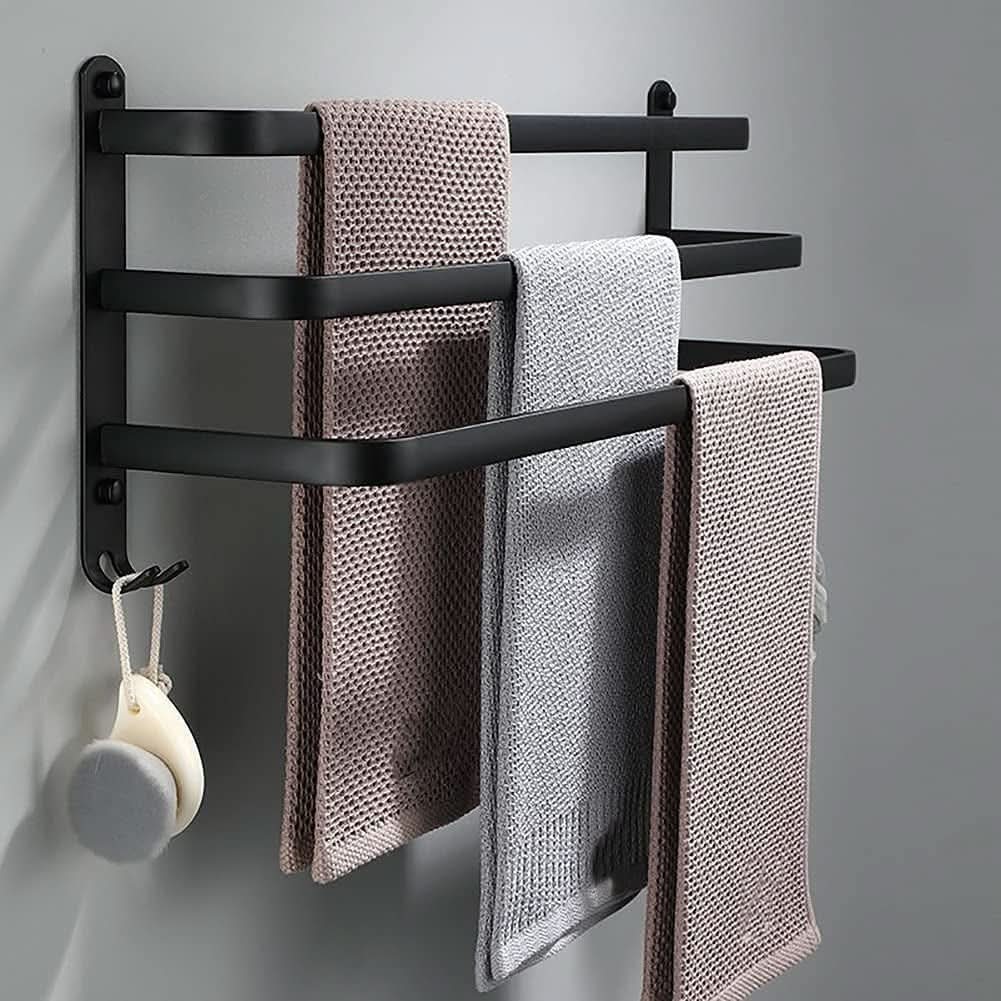 AeroShelf Wall-Mounted Aluminum Bathroom Rack For Towels And Accessories | Temsk