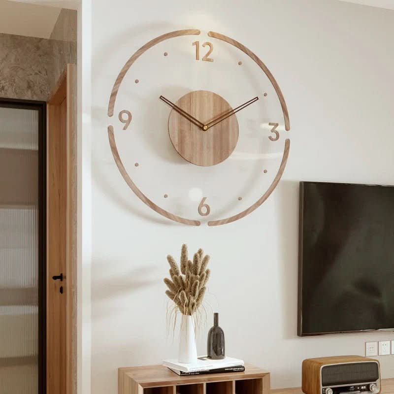 Scandi Quiet ur, lydløs trævægur i minimalistisk design | Temsk