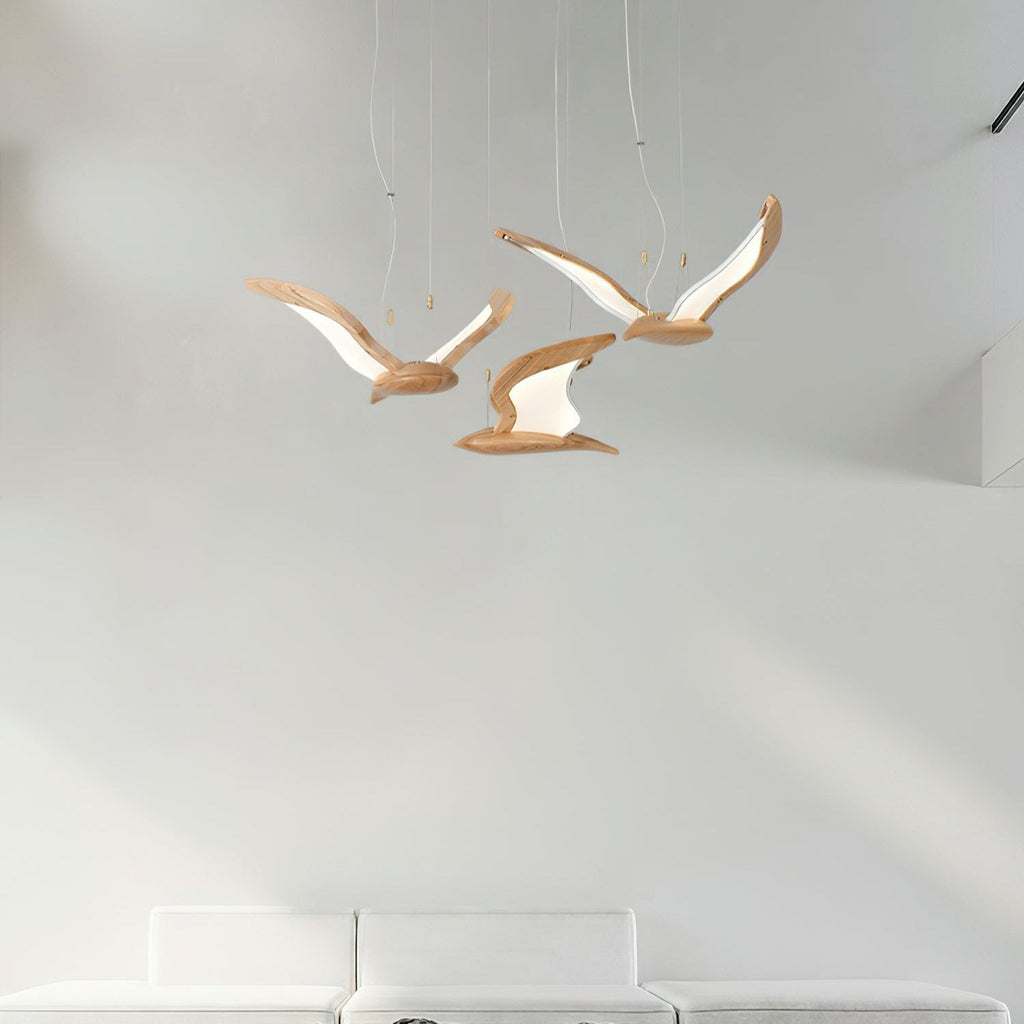 Lyrael Glass Chandelier Crafted From Metal Wood And Acrylic | Snurv | Temsk