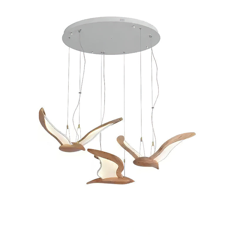 Lyrael Glass Chandelier Crafted From Metal Wood And Acrylic | Snurv | Temsk
